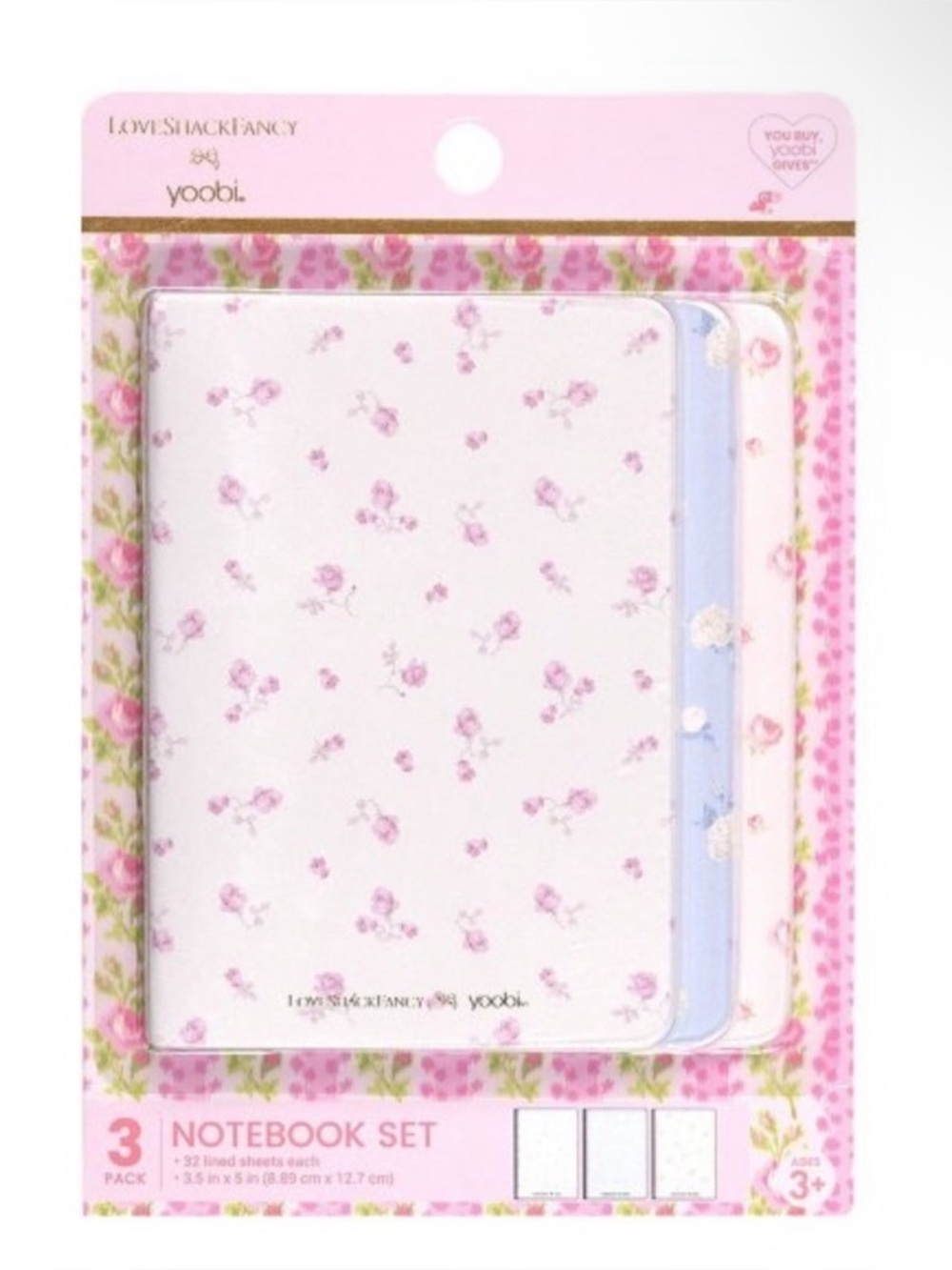 NWT LoveShackFancy x Target - Yoobi 3pk Mini Journals 🎀